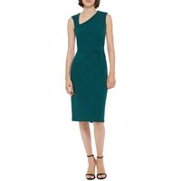 Donna Karan 唐纳·卡兰 DKNY Donna Karan 女式连衣裙 Sleeveless Asymmetric Neck Scuba Crepe Dress