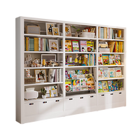 阿格贝贝（agebeibei）图书馆书架钢制2M高落地一体靠墙家用客厅现代简约置物架阅览书柜 2m高主架六层0.M宽旗舰版