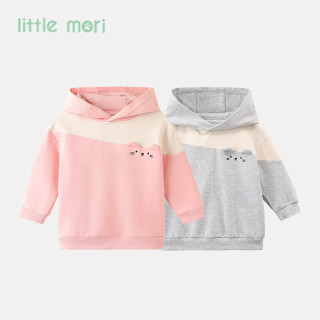 little mori小森林童装卫衣女童春秋款女宝宝运动休闲连帽卫衣