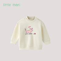 little mori小森林童装女童卫衣儿童上衣半高领秋冬装