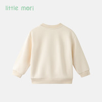 little mori小森林儿童卫衣半高领秋冬装男童女童小熊印花上衣 浅蓝色 130 cm/8岁