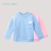 little mori小森林儿童卫衣男童加绒打底女童上衣圆领秋冬装百搭卫衣
