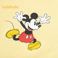 巴拉巴拉童装儿童短袖t恤上衣宝宝2025夏装208225117229 浅黄30005 100