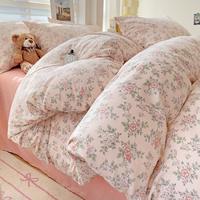 宁好 纯棉碎花床上全棉四件套被套罩床单床笠四季通用学生宿舍三件套