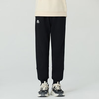 Kappa Kids卡帕中大童春季长裤24年春款休闲舒适运动裤子松紧男女童 黑色 140