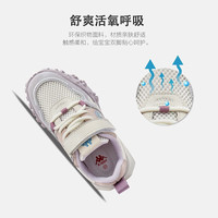 Kappa Kids卡帕儿童鞋网面运动鞋女童夏季透气网鞋男童跑步休闲鞋子 粉紫 28