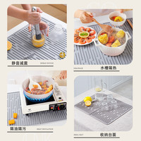 可折叠加厚隔热垫防滑沥水垫厨房硅胶台面垫餐桌防烫垫耐热锅垫