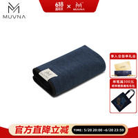 MUVNA 吧台清洁毛巾咖啡师抹布带挂绳小毛巾咖啡奶泡器清洗布 吧台小毛巾-蓝色 无规格