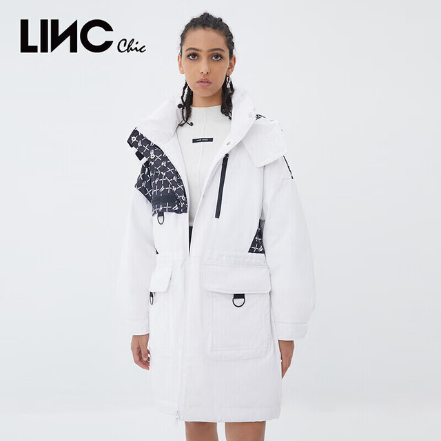 金羽杰 LINC Chic 女士中长款羽绒派克服 Y21806196