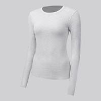 lululemon丨Hold Tight 女士紧身剪裁长袖 T 恤 透气 LW3HG0S 杂色超浅灰 XL /12