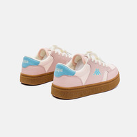 Kappa Kids卡帕中大童舒适童鞋男女童时尚潮流百搭板鞋儿童跑步鞋 粉蓝 单层 36