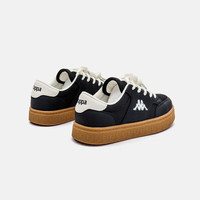 Kappa Kids卡帕中大童舒适童鞋男女童时尚潮流百搭板鞋儿童跑步鞋 黑色 单层 40