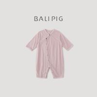 新生儿婴儿衣服夏季长袖薄款空调服睡衣哈衣宝宝连体衣