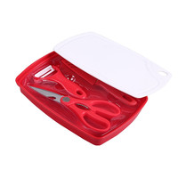 朗赫 LUVHOO 果乐多厨房五件套 果盘+砧板+水果刀+刮皮器+剪刀 LH-GJ001