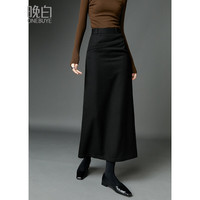 晚白【清仓拼手速】直筒遮肉显瘦通勤减龄休闲半身裙 黑色 XL
