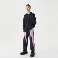 美特斯邦威（Meters Bonwe）休闲裤男秋季运动潮流直筒裤子男舒适休闲-不参与买免活动 T款-影黑-女款 XL 男180女170