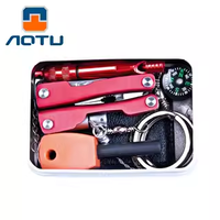 AOTU 户外野外生存工具刀应急包组合套装 AT9016 26g(含)-50g(含)