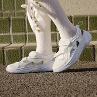 adidas 波波玛丽珍凉鞋 OZWAVE SANDAL超轻耐磨adidas阿迪达斯轻运动 亮白/黑色 36.5