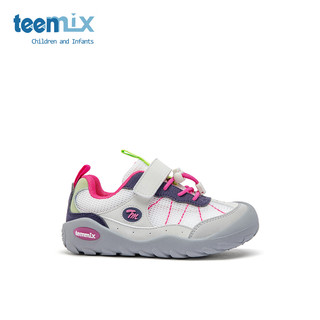 TEENMIX天美意男童运动鞋2025夏季儿童网面透气鞋子软底户外登山鞋 慕斯粉 37