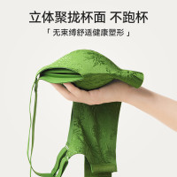 都市丽人 内衣女浮雕新中式国风提花文胸无钢圈聚拢无痕裸感亲肤文胸罩 檀香肤 L
