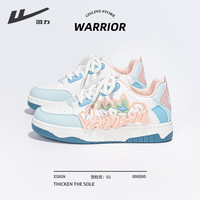 回力板鞋女鞋2025春秋季高颜值增高厚底小白鞋校园风百搭时尚潮鞋 白/浅蓝/粉红 40