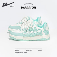 回力板鞋女鞋2025春秋季高颜值增高厚底小白鞋校园风百搭时尚潮鞋 白绿 39