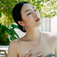 曼古银 MGS 拥抱系列纯银耳环 小圈 M0323239000