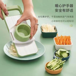 夕纪 家用多功能切菜土豆丝刨丝器 清新绿3刀头