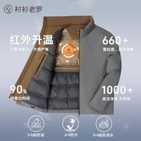 衬衫老罗[北极二号]立领公务羽绒服男石墨烯防寒服外套249B0D518N   48身高170-180体重100-135斤
