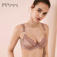 夏娃的诱惑音符组女士内衣女薄款性感蕾丝少女聚拢文胸舒适透气大码U型胸罩 肉粉色 80E 36/80E