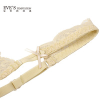 夏娃的诱惑音符组女士内衣女薄款性感蕾丝少女聚拢文胸舒适透气大码U型胸罩 杏色 70E 32/70E