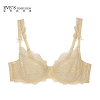 夏娃的诱惑音符组女士内衣女薄款性感蕾丝少女聚拢文胸舒适透气大码U型胸罩 杏色 75C 34/75C