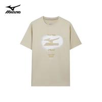 美津浓 Mizuno户外短袖T恤男夏季透气干爽百搭半袖上衣Polo舒适休闲体恤 A2CA3135桦木色 L