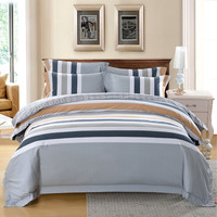 盛宇 Shengyu 盛宇 思维空间 全棉活性印花床笠四件套 1.5m床 天蓝色