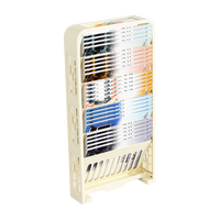 飞达三和学生桌边书架落地课桌书挂袋中小学生书桌面收纳教室大容量放书架 书架+笔筒【底部不带轮】