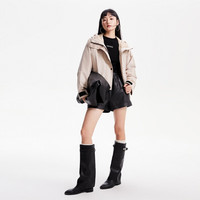 VEROMODA三合一羽绒服短冬新款两穿印花90%白鹅绒323412002 C13