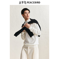 太平鸟男装毛衣24秋冬净色半高领亲肤绒打底衫多色保暖针织衫 卡其色 羊毛款 XL