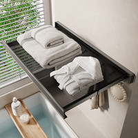 尔沫阳台窗户伸缩隐形晾晒网折叠晾衣架晒鞋架免打孔空间利用晾衣 隐形晒网黑色60cm