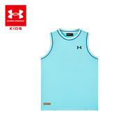 安德玛（Under Armour）儿童篮球套男童篮球背心短裤夏季儿童运动套装大童球服252113422 浅蓝 160