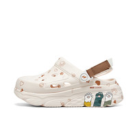 斯凯奇萌爪洞洞鞋女鞋2025夏季踩屎感休闲凉鞋拖鞋厚底增高沙滩鞋 111658-乳白色/OFWT 40