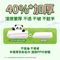 清风 卡皮巴拉0敏纯水湿厕纸80片单包加厚温和除菌