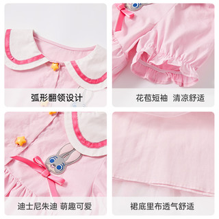 迪士尼女童艾爱莎公主裙子连衣裙女童夏装季2025新款新品连衣裙儿童衣服