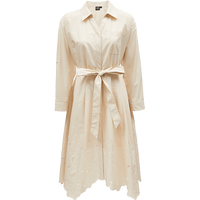 VEROMODA连衣裙夏季纯色优雅气质绣花棉质镂空通勤度假3242SZ002 A14