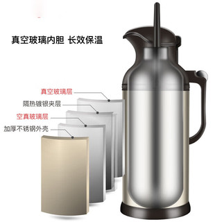 山點水保温壶热水瓶家用大容量3.2L暖壶宿舍暖瓶开水瓶 【一键开盖款】 红色3.2L