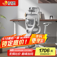 达宝利 DBL 魔法师S30 Pro 人体工学电脑椅 灰色带脚托8D扶手 网布