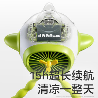 babycare婴儿车小风扇八爪鱼便携式宝宝婴儿床推车充电驱蚊轻音可摇头放音乐户外溜娃儿童桌面无叶静音长续航