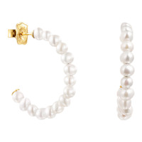 TOUS 桃丝熊 Gloss系列珍珠耳环 金色 111233510