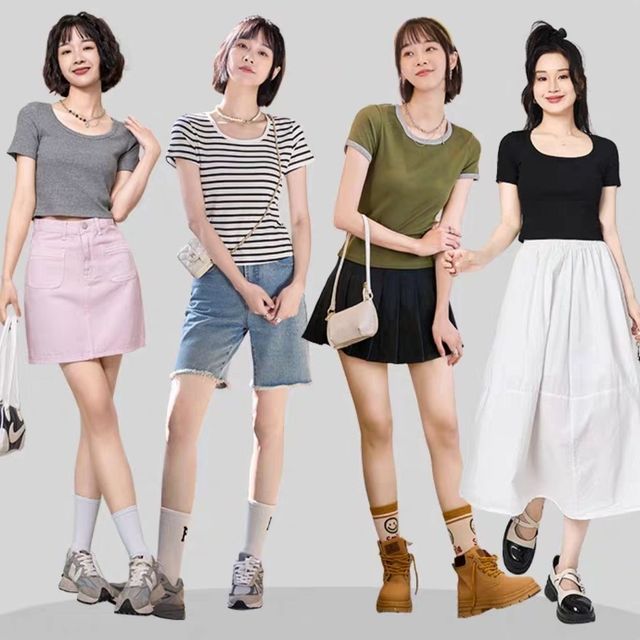 诺米家居 NOME 服饰）女装正肩短袖t恤女 多款式可选