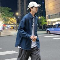 2025年春款衬衫男长袖牛仔衬衫男口袋织标牛仔长袖衬衫高级感