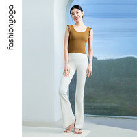 凡圣瑜伽服背心女夏季新款无袖一体杯上衣优美木耳边带胸垫背心FC15218